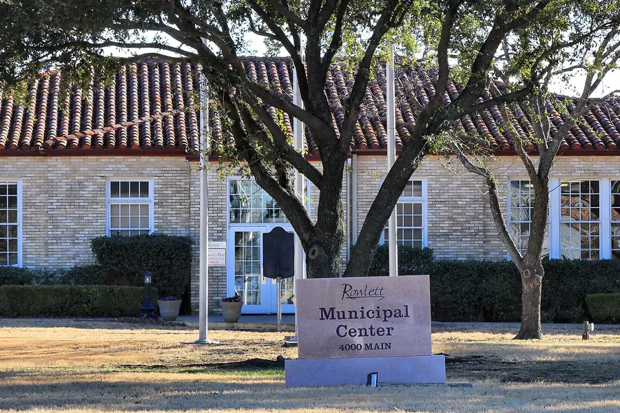 The municipal building in Rowlett, Texas